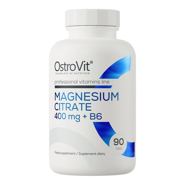 OstroVit Magnesiumcitrat 400 mg + B6, pakning med 90 tabletter