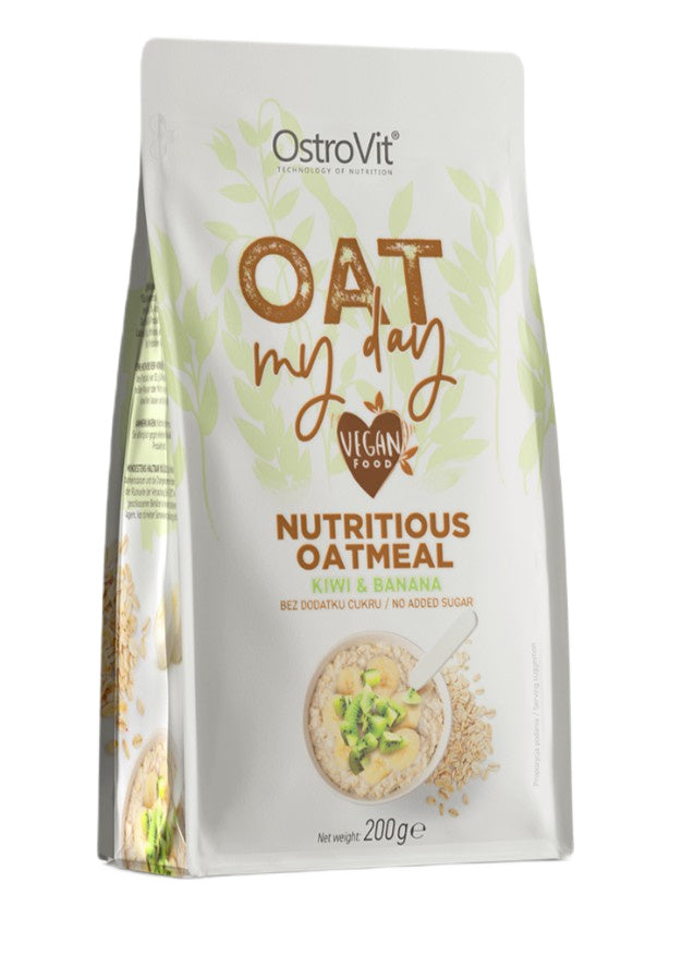 OstroVit Oat My Day instant-havregrød med kiwi og banan, 200 g