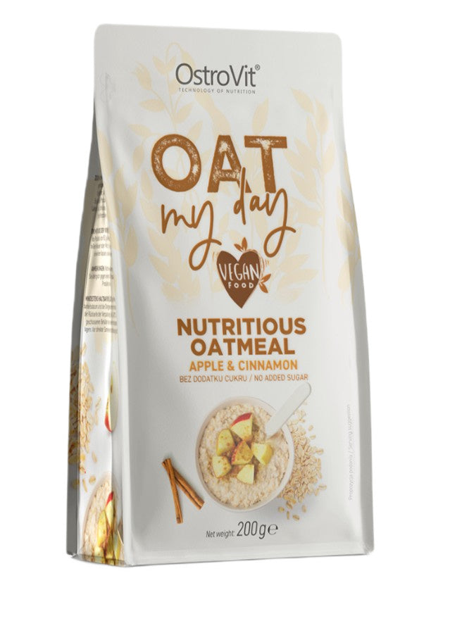 Produktbillede af OstroVit Oat My Day havregrynspulver med æble og kanel, 200 g