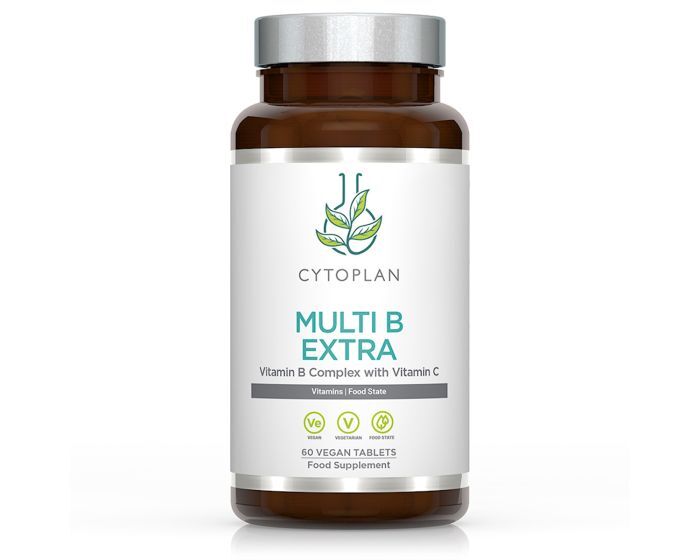 Beholder med Cytoplan Multi B Extra B-kompleks, 60 veganske tabletter