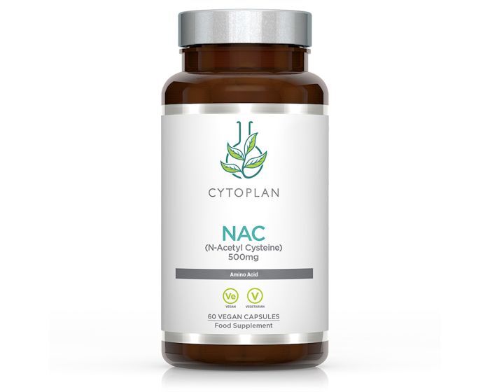 Pakning med Cytoplan NAC N-acetyl-L-cystein, 60 vegetabilske kapsler