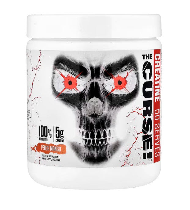JNX Sports The Curse! Creatine kreatinmonohydrat i smagen Peach Mango, 350 g
