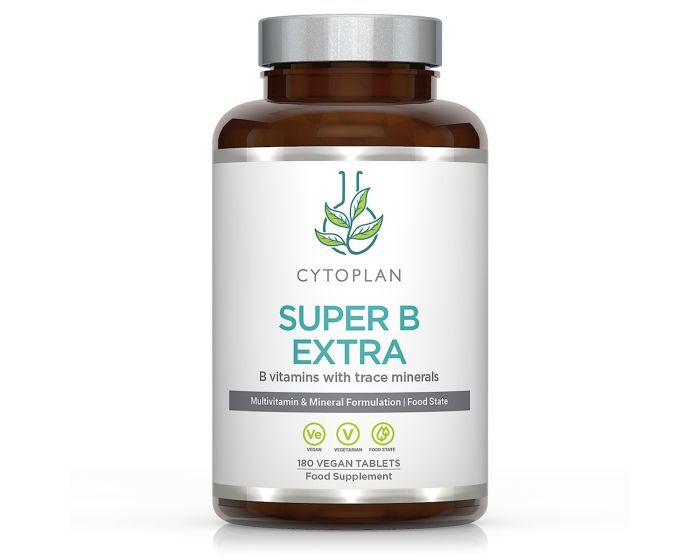 Cytoplan Super B Extra B-kompleks i pakke med 180 veganske tabletter
