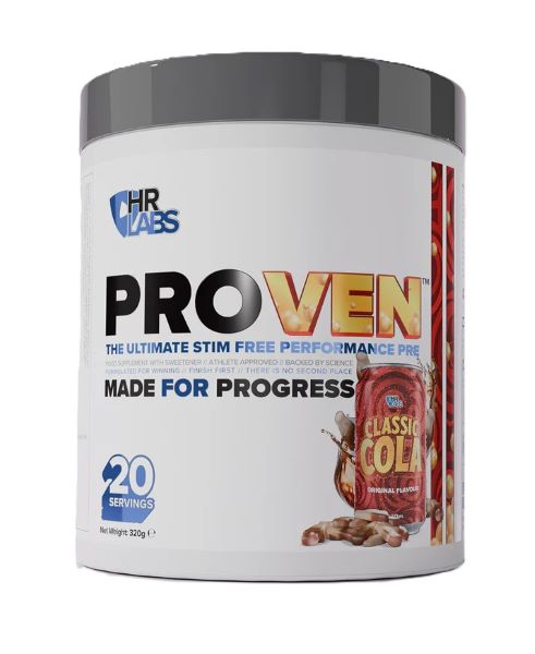 HR Labs Proven pre-workout pulver i smagen Classic Cola, 320 g