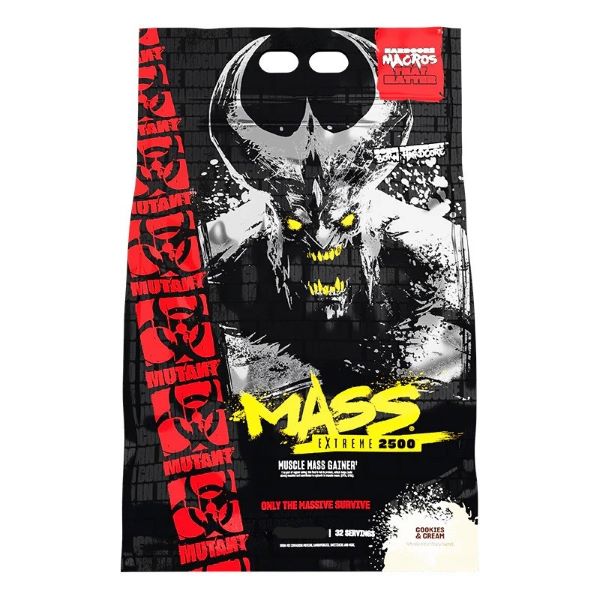 Stor pose med Mutant Mass Extreme 2500, Cookies & Cream, 9070 g