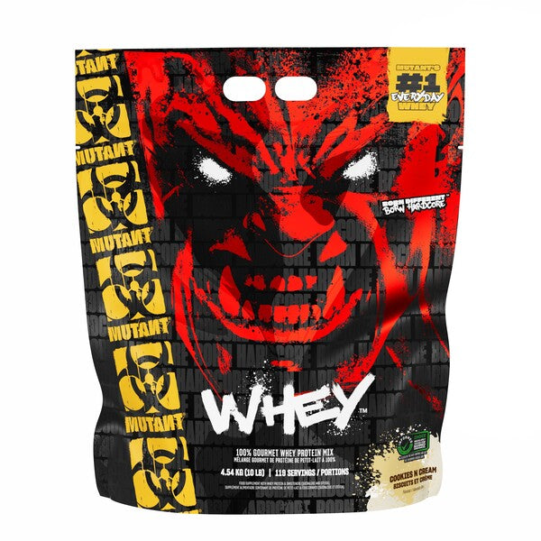 Mutant Whey valleprotein i smagen Cookies & Cream, 4500 g pulver