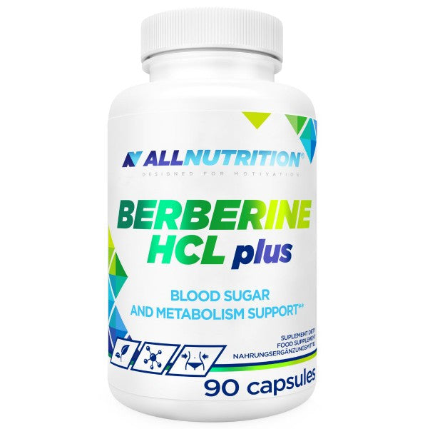 Pakning med Allnutrition Berberine HCL Plus kosttilskud, 90 kapsler