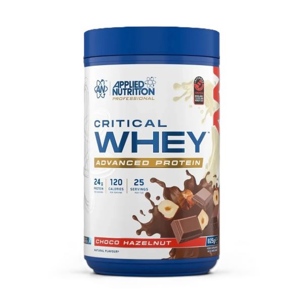 Applied Nutrition Critical Whey valleprotein i smagen Choco Hazelnut, 825 g