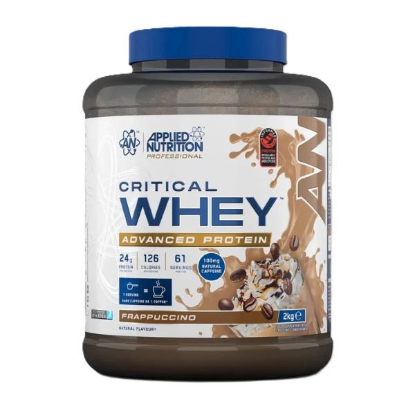 Applied Nutrition Critical Whey valleprotein, Frappuccino-smag, 2000 g