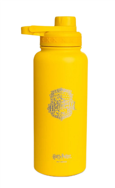 SmartShake Bohtal isoleret sportsflaske i rustfrit stål med Harry Potter Hufflepuff-motiv, 960 ml