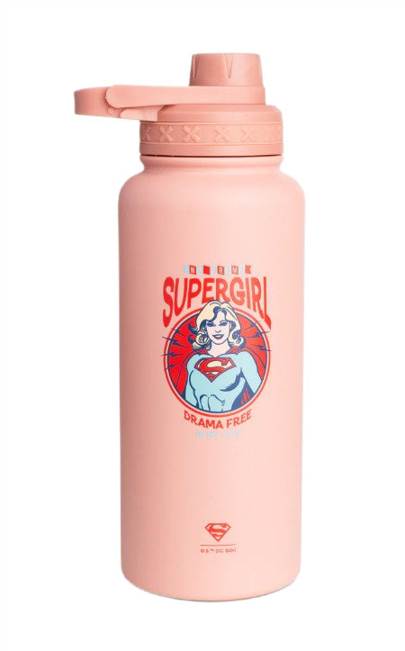 SmartShake Bohtal Insulated Sports Bottle i rustfrit stål, DC Comics Supergirl, 960 ml