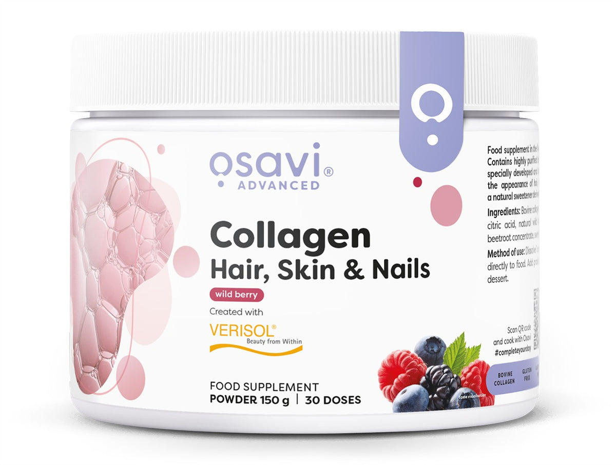 Osavi Collagen Peptides med VERISOL i smagen wild berry, 150 g pulver