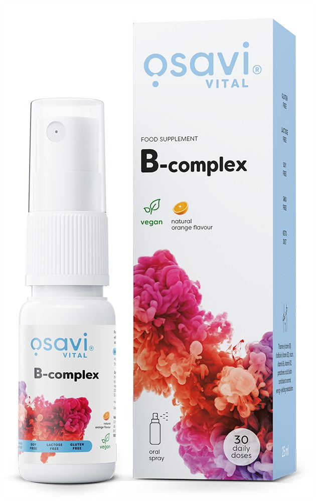 Osavi B-Complex oral spray med appelsinsmag i flaske på 25 ml