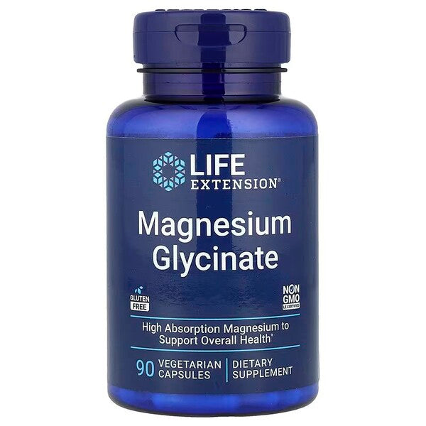 Pakning med Life Extension magnesiumglycinat, 90 kapsler