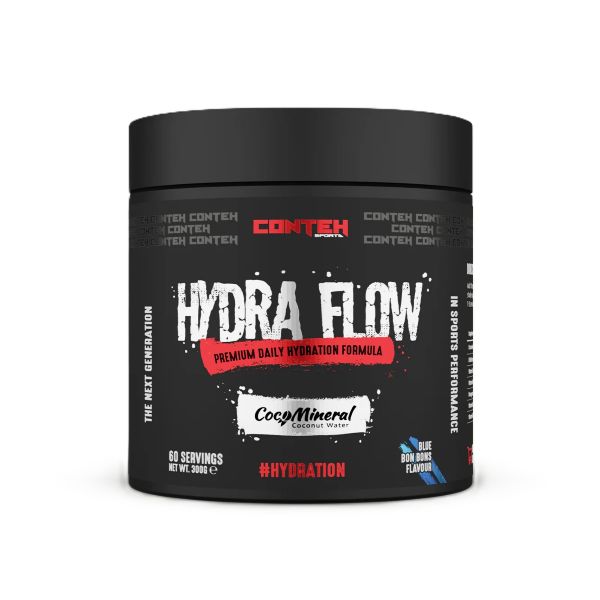 Pakke med Conteh Sports Hydra Flow elektrolytpulver, Blue Bon Bons, 300 g