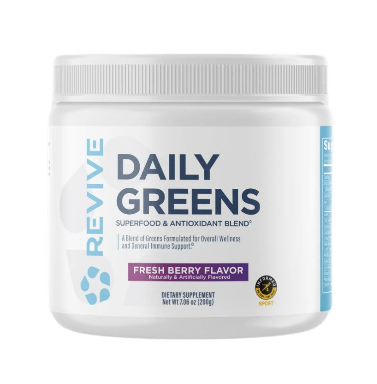 Beholder Revive Daily Greens Superfood & Antioxidant Blend med smag af Fresh Berry, 200 g