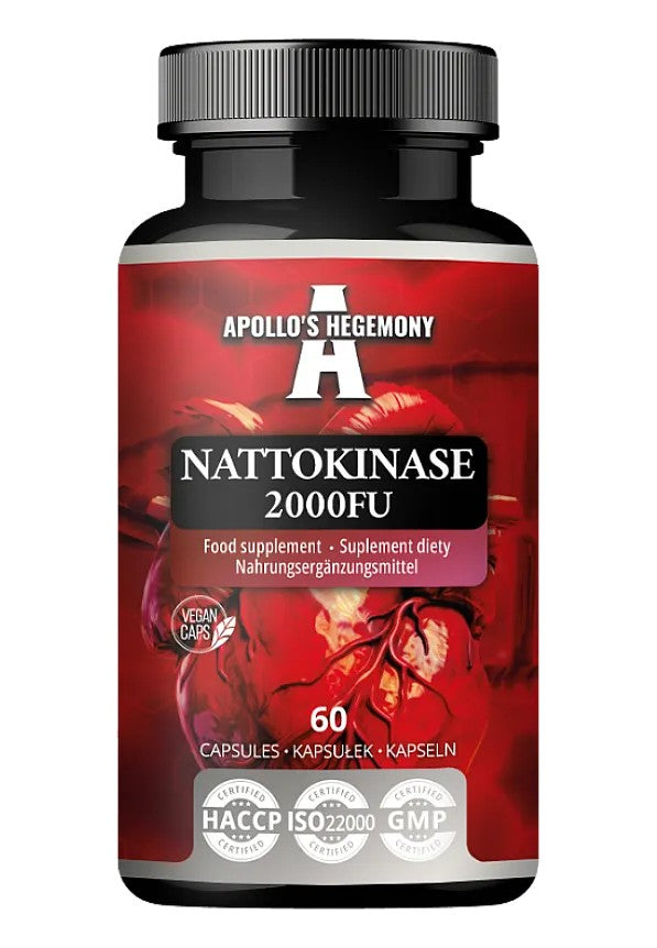 Beholder med Apollo's Hegemony Nattokinase 2000 FU, 60 kapsler