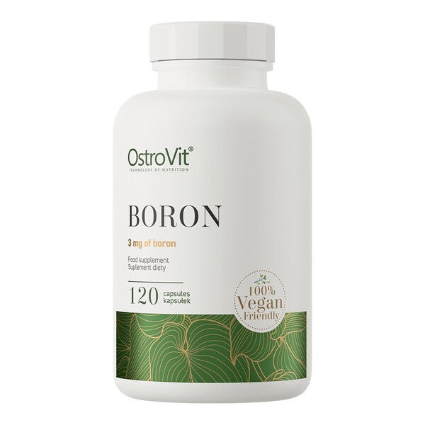 Pakke med OstroVit Bor 3 mg, 120 vegetabilske kapsler