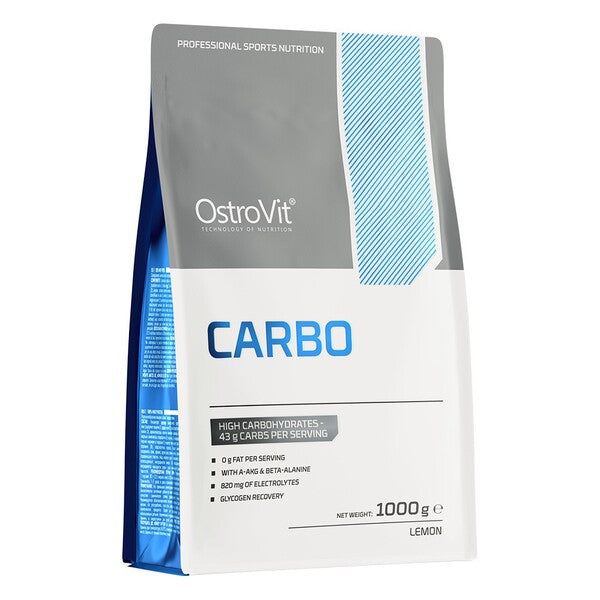 Pakke med OstroVit Carbo kulhydratpulver med citronsmag, 1000 g