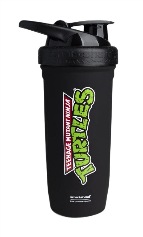 Sort SmartShake Reforce Stainless Steel shaker med TMNT Classic Logo, 900 ml