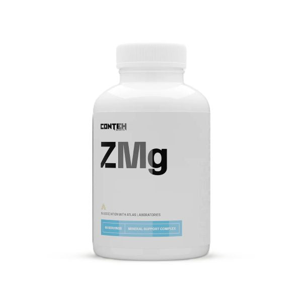 Pakning med Conteh Sports ZMg zink og magnesium, 180 kapsler