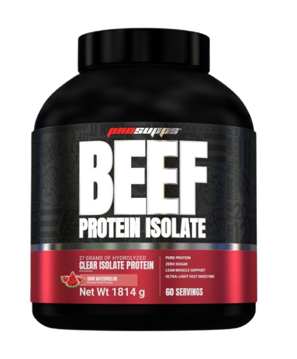 Beholder med ProSupps oksekødsproteinisolat, sur vandmelon, 1814 g