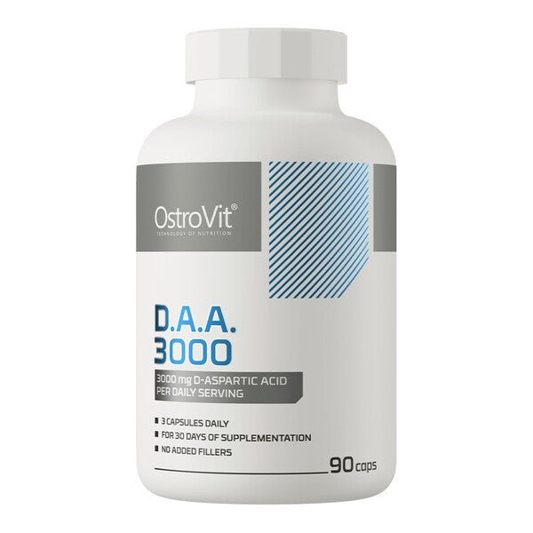Beholder med OstroVit D.A.A 3000, 90 kapsler med D-asparaginsyre