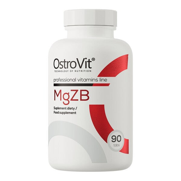 Pakning med OstroVit MgZB, 90 tabletter med magnesium, zink og vitamin B6
