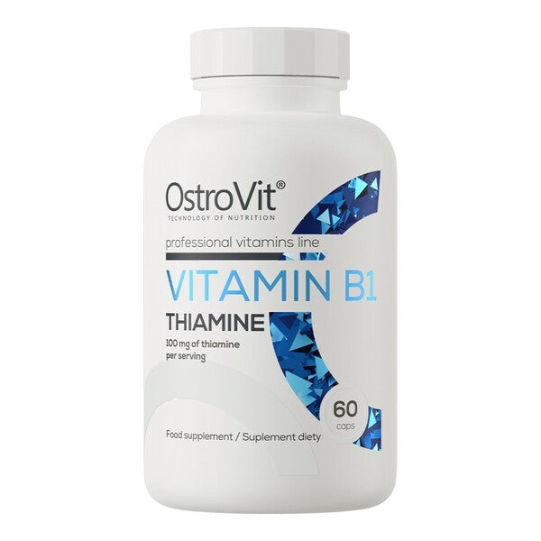 Pakning med OstroVit Vitamin B1 (thiamin), 60 kapsler
