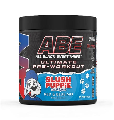 Dunk med Applied Nutrition ABE All Black Everything pre-workout pulver, smag Slush Puppie, 375 g