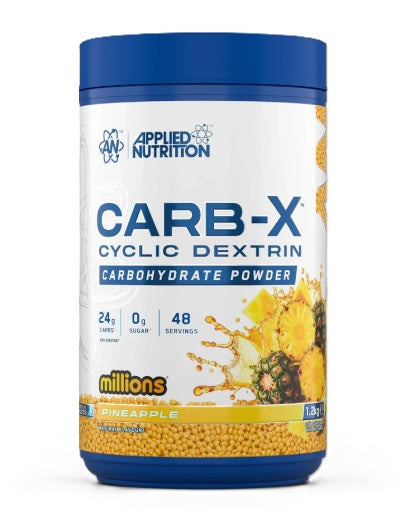 Bøtte med Applied Nutrition Carb X Millions kulhydratpulver i ananas, 1200 g