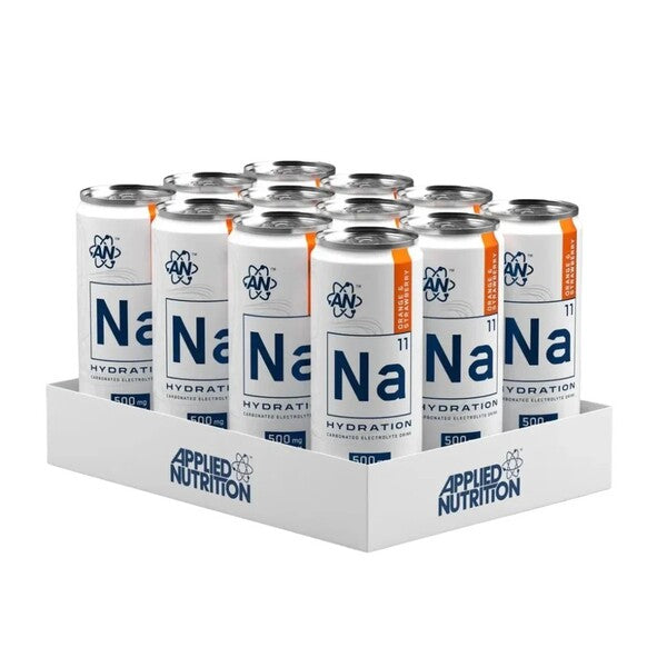 Applied Nutrition Na11 Hydration-dåser med appelsin og jordbær, 12 x 330 ml