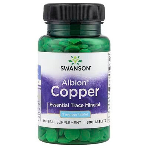 Swanson Kobber 2 mg, flaske med 300 tabletter