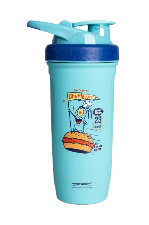 SmartShake Reforce shaker i rustfrit stål med SpongeBob Squarepants Chum Bucket-design, 900 ml