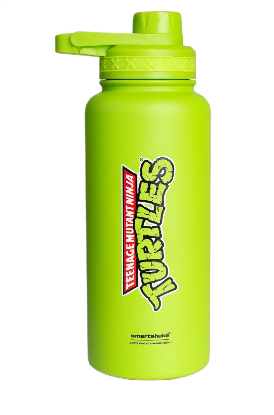 Grøn SmartShake Bohtal isoleret sportsflaske på 960 ml med klassisk TMNT-logo