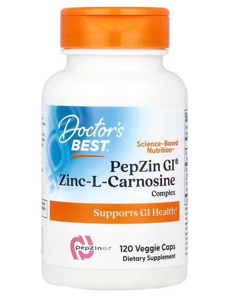 Glas med Doctor's Best PepZin GI, 120 vegetariske kapsler