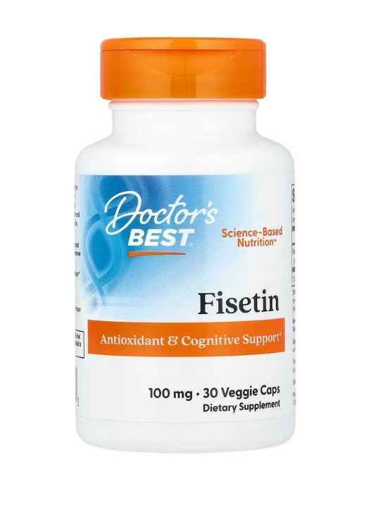 Doctor's Best Fisetin with Novusetin 100 mg, pakning med 30 vegetariske kapsler
