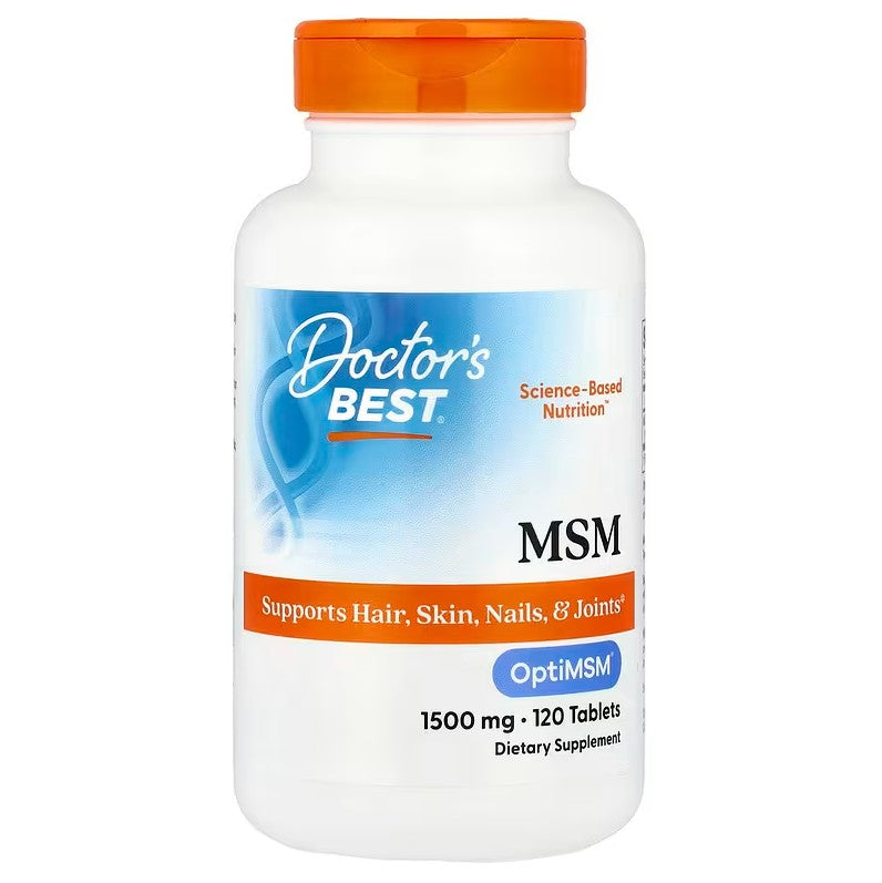 Doctor's Best MSM with OptiMSM Vegan 1500 mg, 120 tabletter