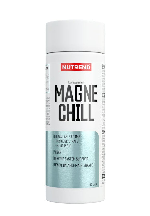 Pakning med Nutrend Magnechill magnesiumglycinat, 90 kapsler