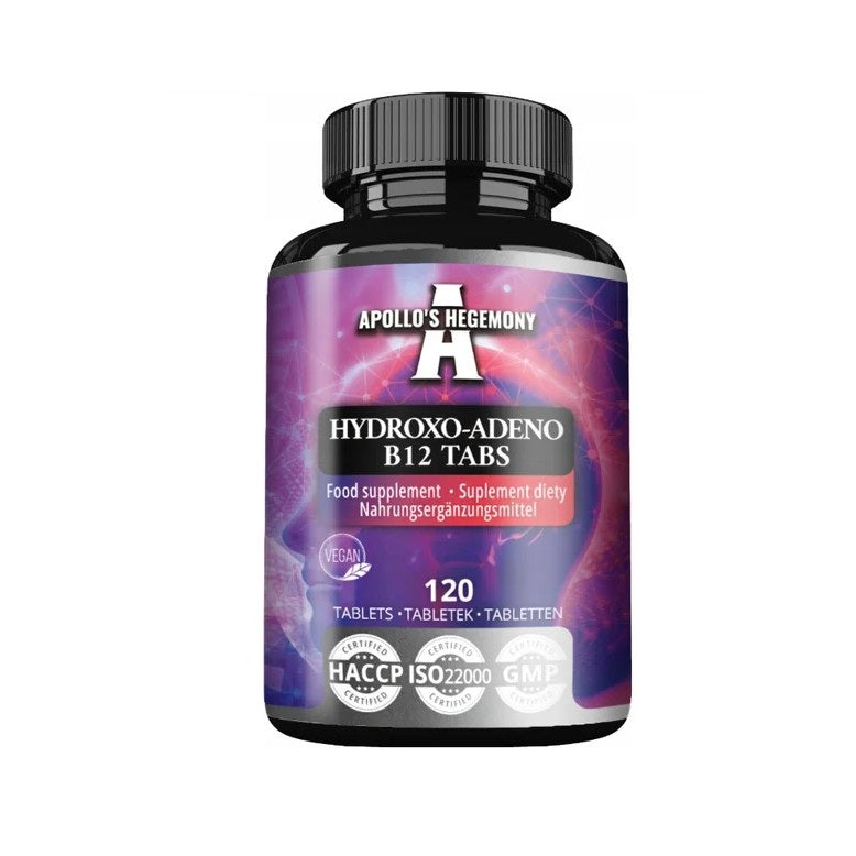 Pakning med Apollo's Hegemony Hydroxo-Adeno B12 vitamin, 120 tabletter