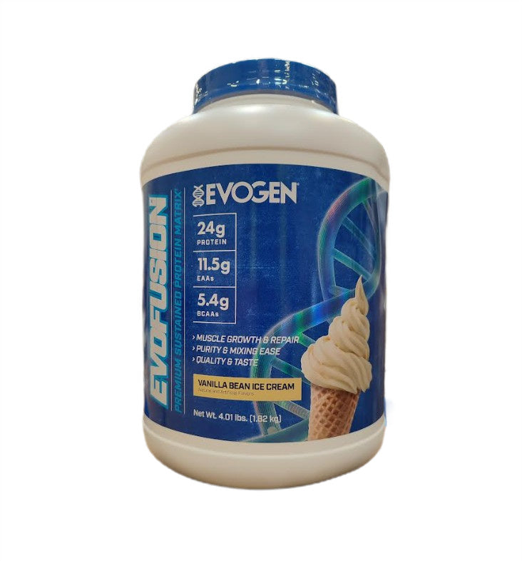 Evogen Evofusion proteinblanding i smagen vaniljeis, bøtte med 1820 g