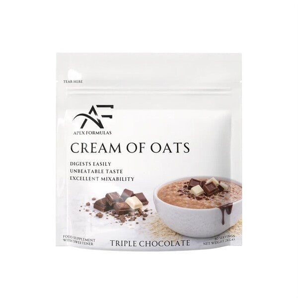 Pose med Apex Formulas havregrynscreme i smagen Triple Chocolate, 2000 g
