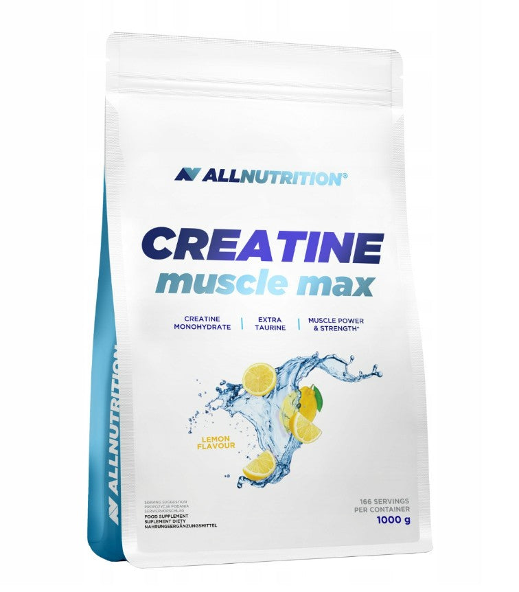 Allnutrition Creatine Muscle Max kreatinpulver med citronsmag, 1000 g