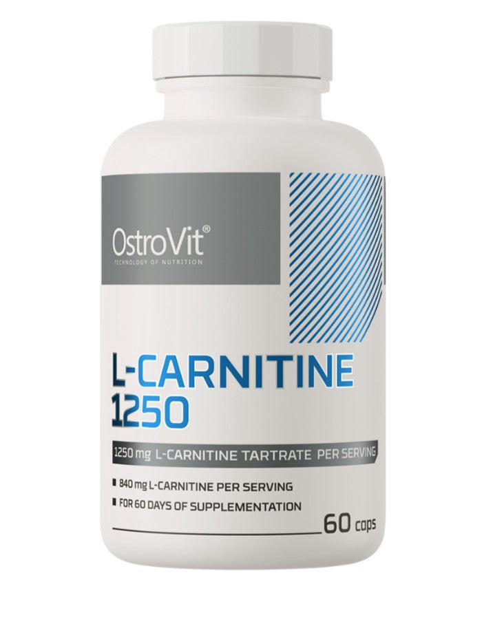 OstroVit L-karnitin Supreme 1250 mg, pakning med 60 kapsler