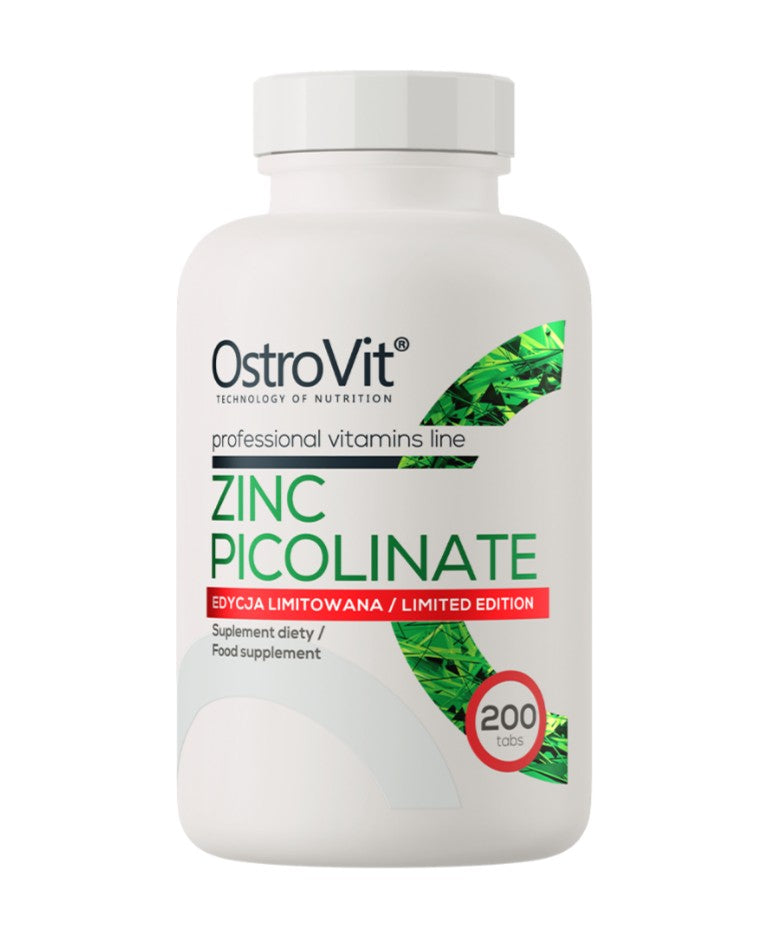 Beholder med OstroVit Zinkpicolinat Limited Edition, 200 tabletter