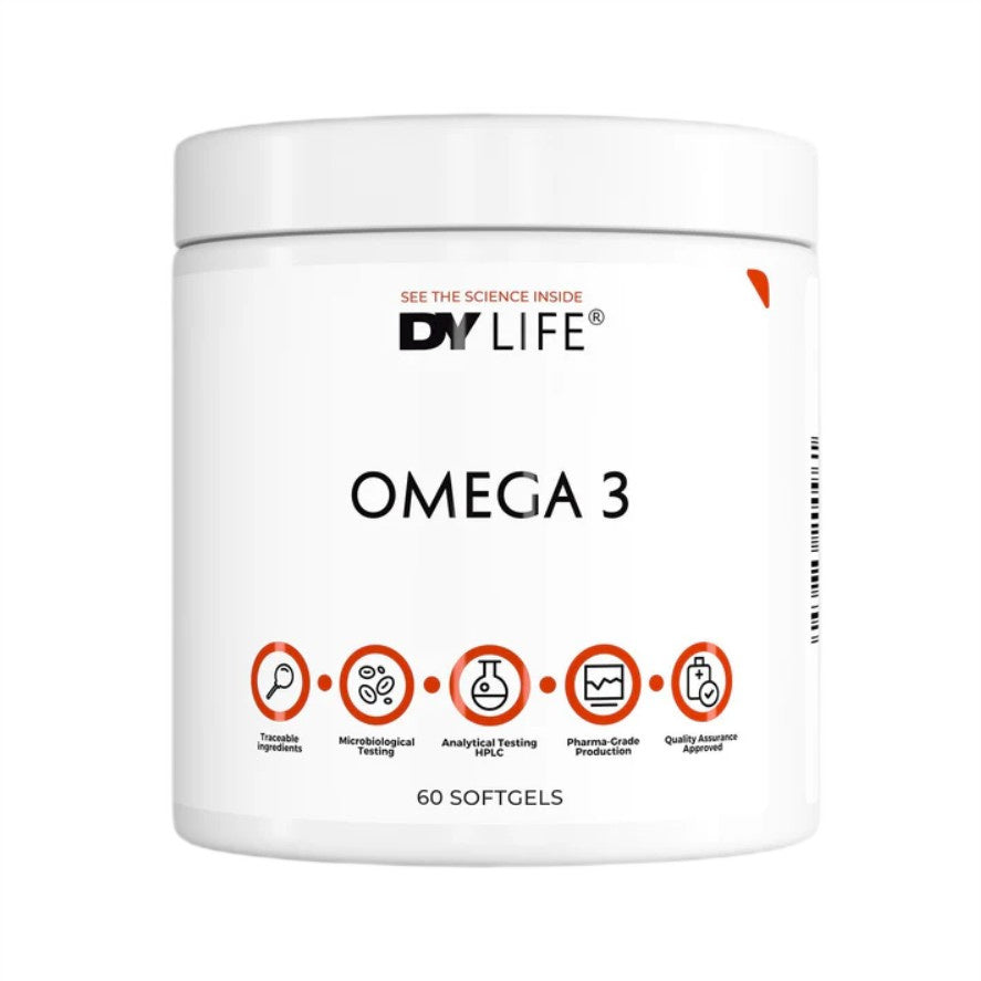 Dorian Yates DY LIFE Omega 3 fiskeolie, pakke med 60 bløde kapsler