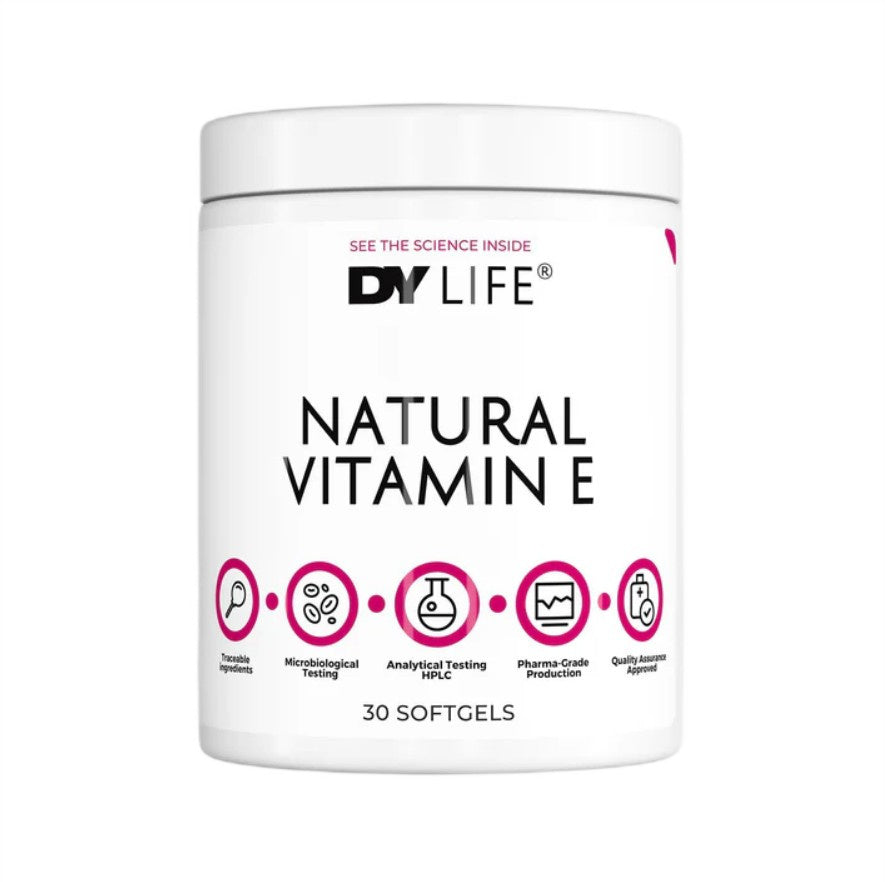 Beholder med Dorian Yates DY LIFE Natural Vitamin E, 30 softgels