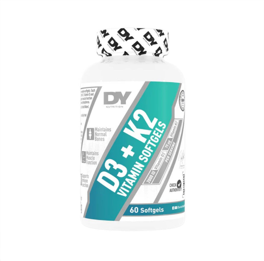 Beholder med Dorian Yates D3+K2-vitamin, 60 softgels