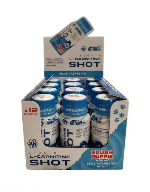 Applied Nutrition flydende L-karnitin-shot, Slush Puppie Blue Raspberry, 12 x 60 ml