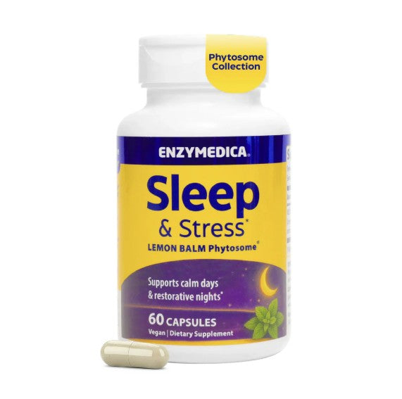 Beholder med Enzymedica Citronmelisse-fytosom, 60 vegetariske kapsler
